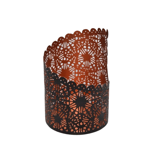 IRON CANDLE VOTIVE (BLACK & GOLD)